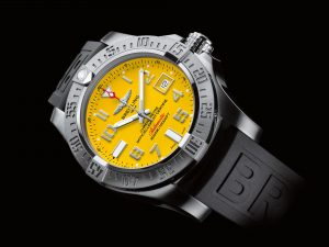 For the bright yellow color, this replica Breitling attracted a lot of people.